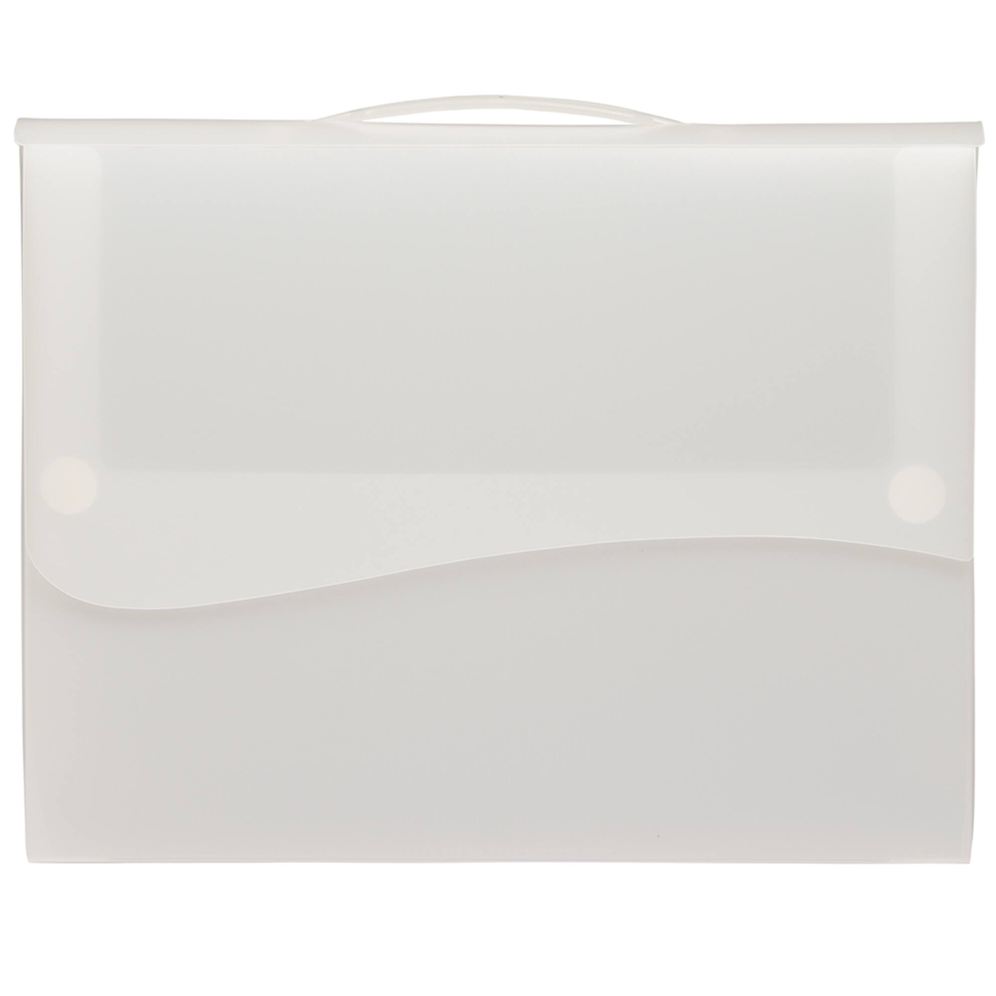 JAM Paper Clear 12" x 9.5" Plastic Snap Closure Portfolio